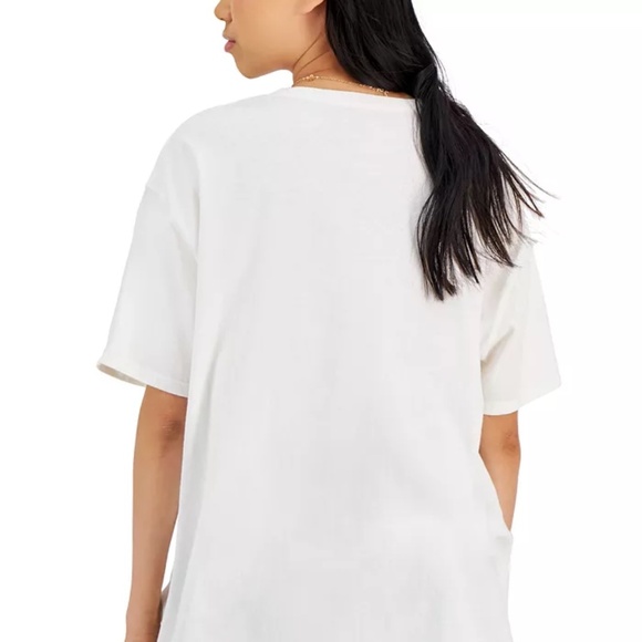 NWT White Grayson Threads Juniors Polaroid Graphic-Print Tee Size M - Picture 3 of 3